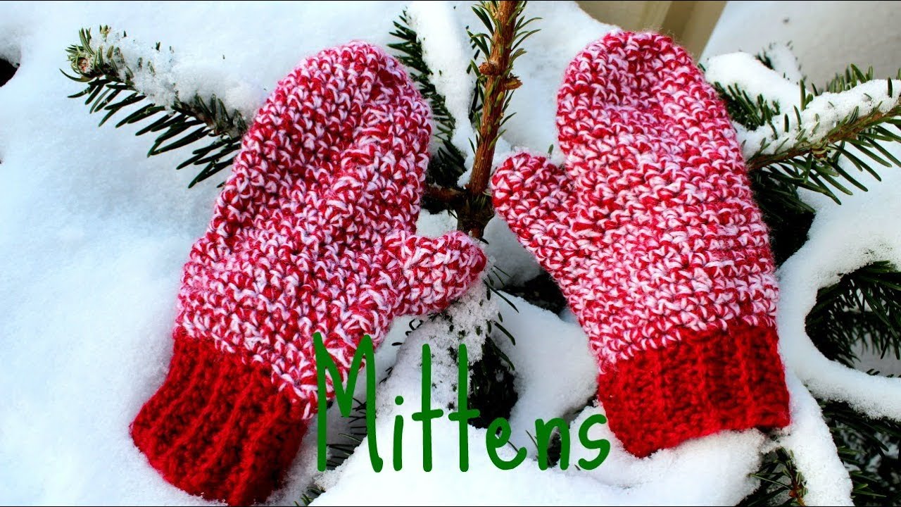 How to crochet mittens YouTube