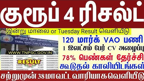 🔴 TNPSC group 4 result date sudden release | Announcement | Happy news | #tnpscgroup4