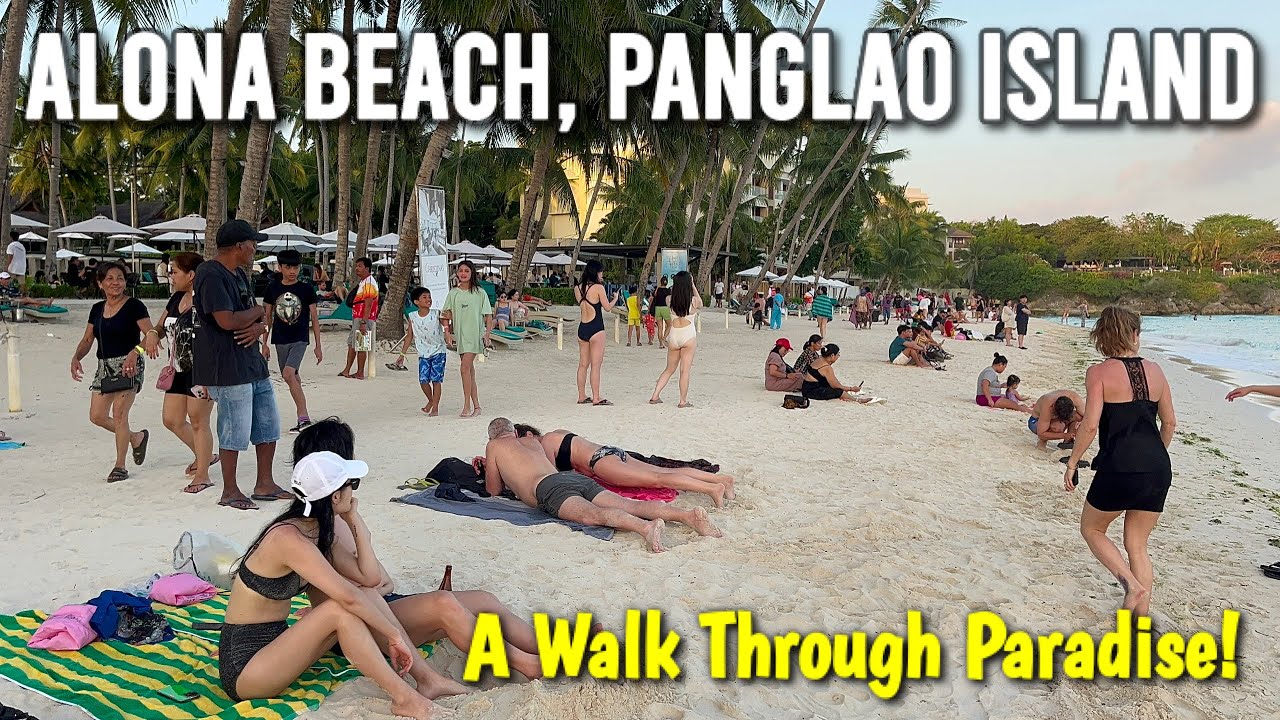 Boracay of Panglao Bohol ALONA BEACH   Complete Walking Tour Philippines  2024 Sunset  Nightlife