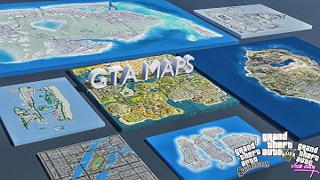 GTA Games Maps Size Comparison | 3D Comparison
