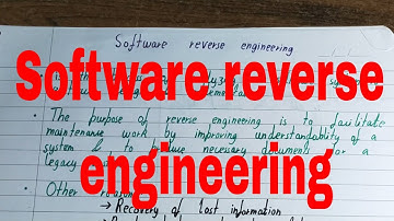 Software reverse engineering|Software reverse engineering in software engineering