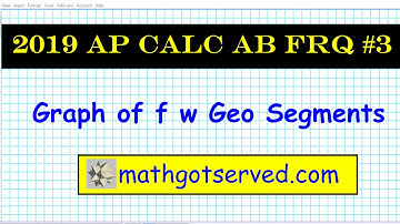 2019 Ap Calculus FRQ #3 Graph of f with geometric segments mathgotserved com explained calc exam col