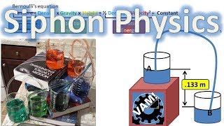 Siphon Physics ( How they work, Bernoulli Equation To Find Velocity, and Limitations)