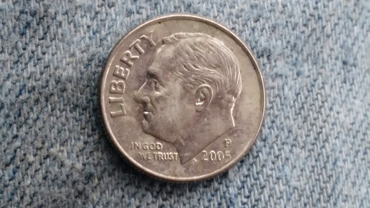 2005 P ROOSEVELT DIME: 1,412,000,000 MINTED (0% SILVER) COPPER NICKEL CLAD COIN
