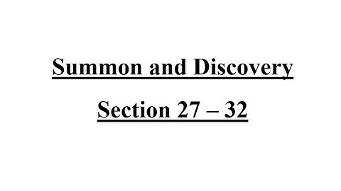 Summon and Discovery || Seection 27 - 32 || Civil Procedure Code, 1908