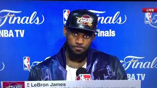 Lebron James - I feel confident because I am the best player in the world - 2016 NBA Finals