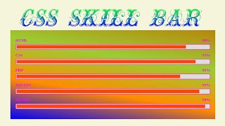 CSS Skills Bar Design - Horizontal Bar Chart with CSS -  Web  Tutorial Pro