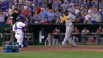 CLE@KC: Gomes drives in Santana to tie game in 9th