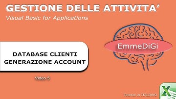 Tutorial Gestione delle Attività - Video 5 - DATABASE CLIENTI Generazione ACCOUNT