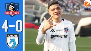 Colo Colo vs Deportes Iquique 4-0 Resumen Y Goles COMPLETO 🔥 Liga de Primera 2025 🏆