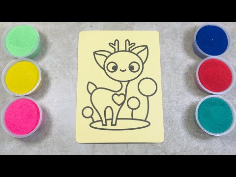 Video Tô Màu Tranh Cát Hình Con Nai | Coloring The Deer Sand... - youtube