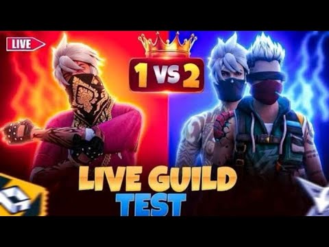 🔴[Live]FreeFire Guild Test 1 vs 2 | 1 vs 2 Guild Test #freefireshorts #shortsfeed #fyy #ansfflive