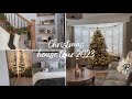 New christmas house tour 2023  detailed home tour  living room entrance and bedroom decorations