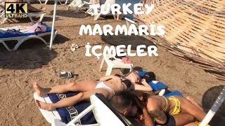 Marmaris İçmeler Beach Walking Tour Muğla Turkey 4K Uhd 2021