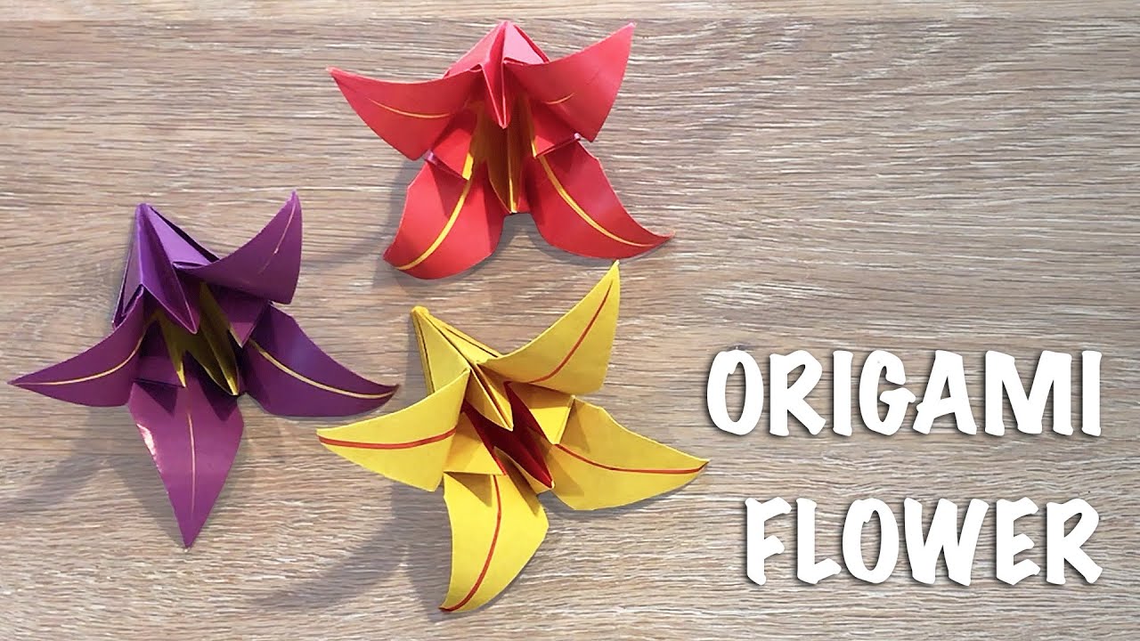How to Make an Origami Lily (Folding Instructions + Video)