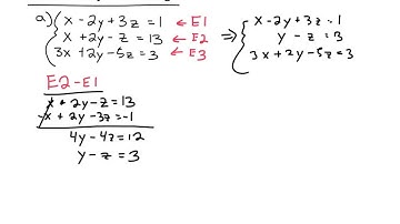 103 - Part 1 - Solving systems of linear equations in three variables