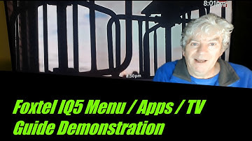 Foxtel IQ5 Menu Apps and Programs Demonstration