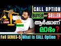 Fo series 5 call option explained  call seller vs call buyer  option series in malayalam 