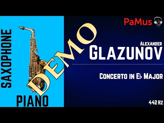 Alexander Glazunov: Saxophone Concerto in E flat major piano accompaniment  442Hz - YouTube