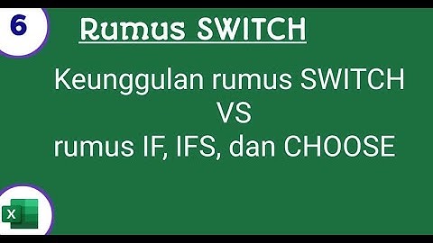 Ms.Excel: SWITCH (Pengganti Fungsi IF dan Choose)