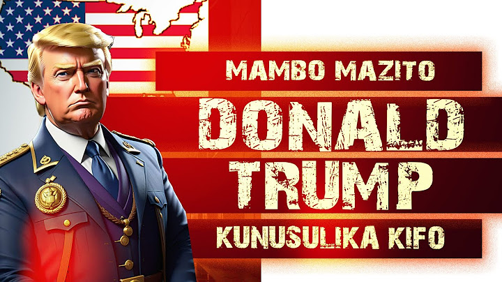 NINI KITAFUATA BAADA YA DONALD TRUMP KUNUSULIKA KUUAWA KWA KUPIGWA RISASI