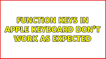 Ubuntu: Function keys in Apple Keyboard don