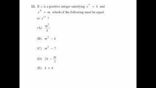 SAT Math - Exponents, Plugging in Numbers