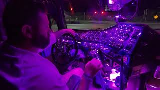 Straight Piped Freightliner Classic | Night Drive To The Shipper | Detroit Diesel Symphony | ASMR