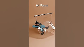 4️⃣ vs 256️⃣ Faces ⚡ Cloth Simulation Test in Blender | High- vs Low-Poly Mesh Comparison #facts