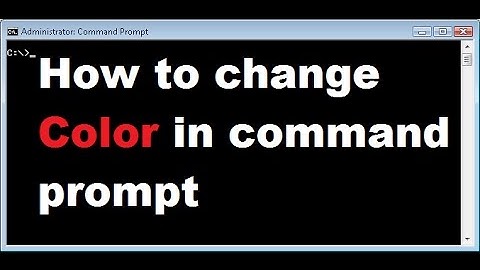 How to change the color in Windows Command Prompt