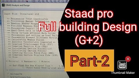 STAAD PRO v8i tutorial for full building design |for Beginnars|Civil |Part-2 | Mr.CiviLion | TAMIL|