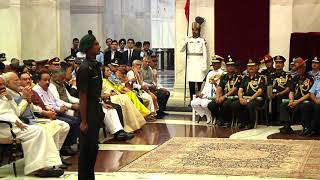 President Kovind presents Shaurya Chakra to Sepoy Venkatarao Abotula,