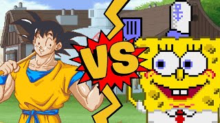 M.U.G.E.N Battles | Goku (All Forms) vs SpongeBob | Dragon Ball Super vs SpongeBob SquarePants