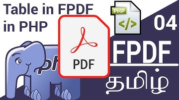 How To Create Tables in FPDF in Tamil