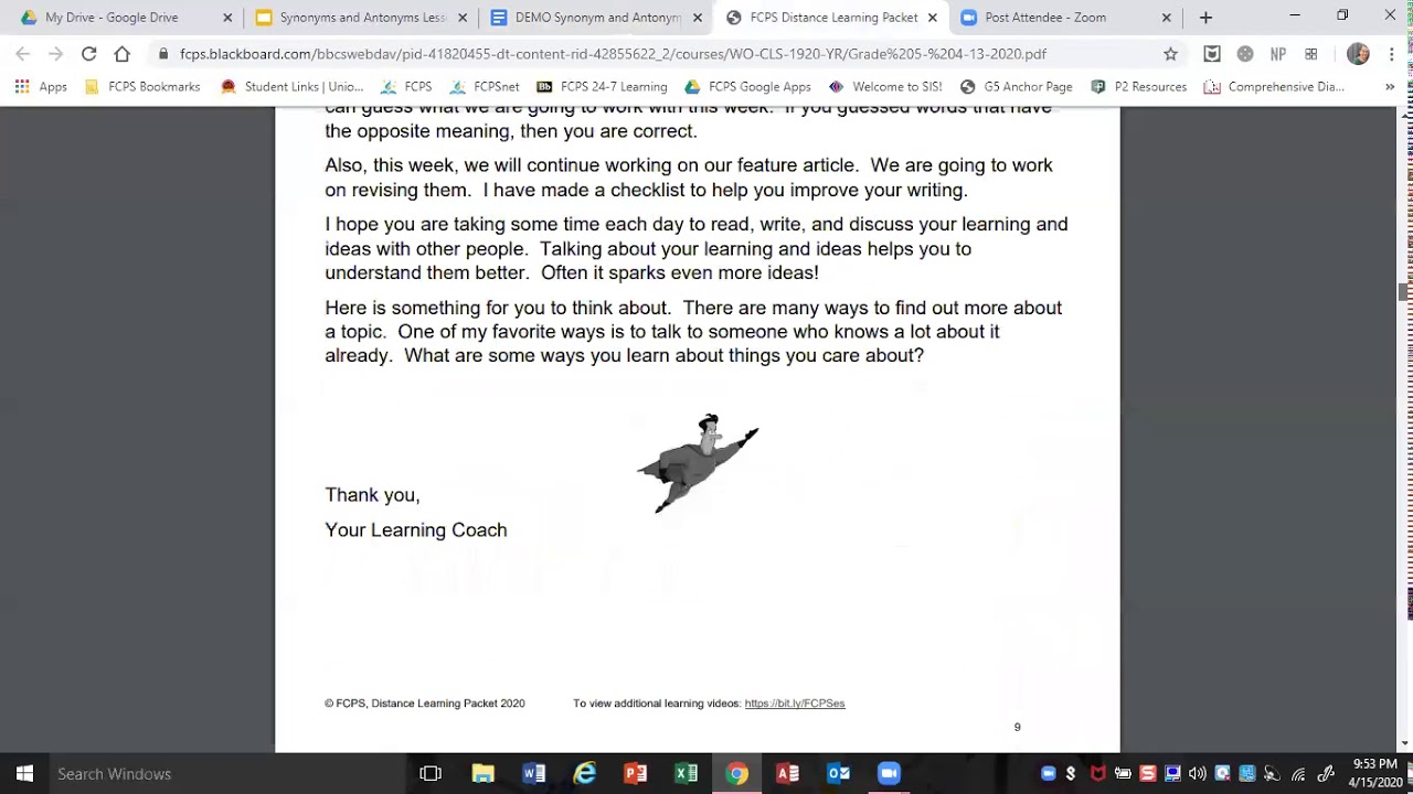 Synonym and Antonym Lesson (5th Grade Distance Learning Language Arts ...