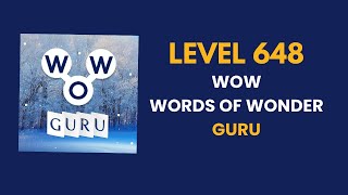 Wow Guru ( words of wonders guru ) level   648   : solution, answer and solved walkthrough screenshot 5