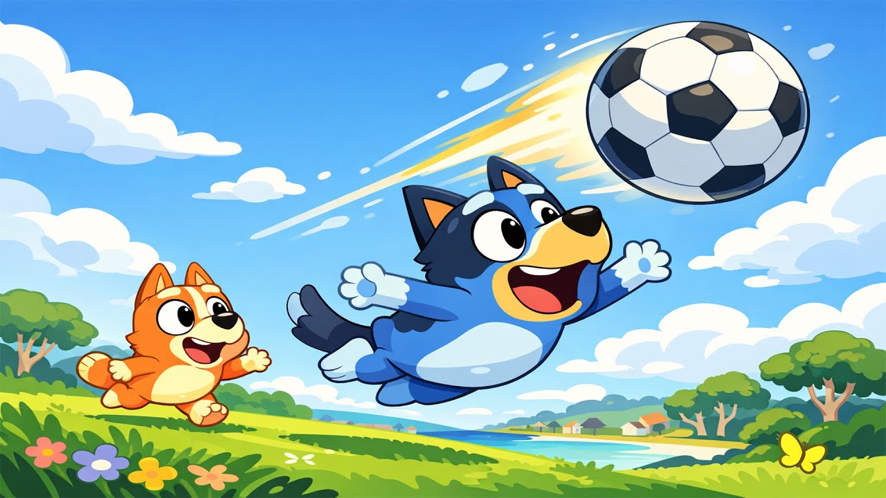 A Perfect Flying Goal⚽🔥| Epic Soccer Moment | Bluey Funny Animation