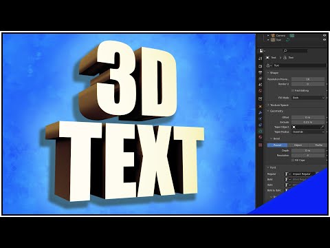 3D Text in Blender - A Complete Tutorial