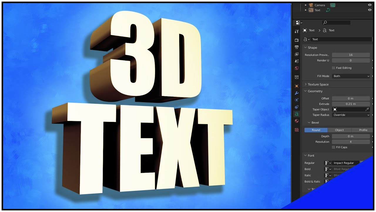 3D Text in Blender: Everything You Need to Know!