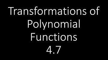 [Algebra 2] Transformation of Polynomial Functions