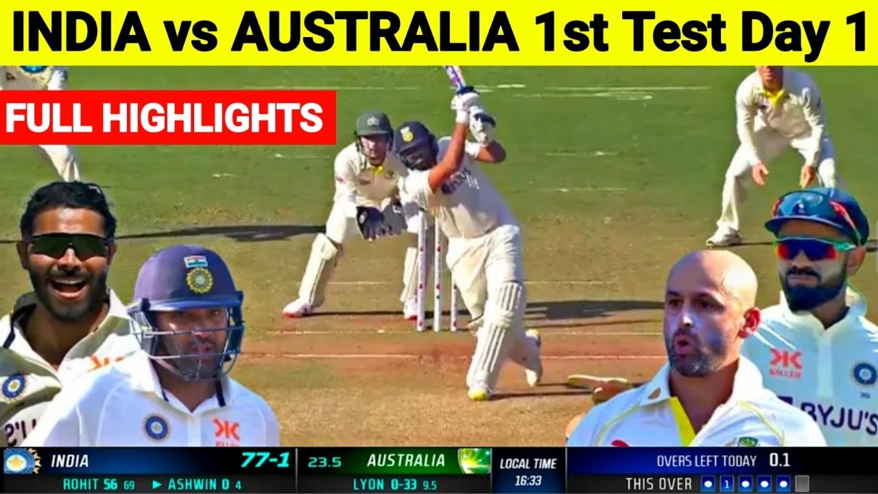 INDvsAUS 1st Test Day1 FULL HIGHLIGHTS ! ind vs aus 1st test day1