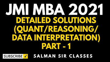 2021 JMI MBA| Questions Solutions| Explanation of Jamia MBA 2021| Jamia Quant| LRDI| Answers| PART 1