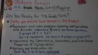 4th Grade Math - YouTube