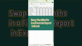 Swap Two Months of Data in Excel Without Moving the Headers