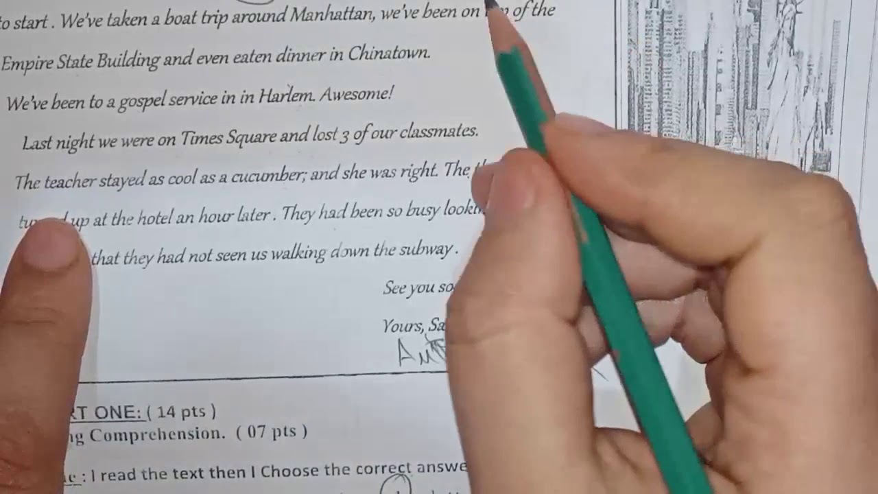 الفرض الاول في الانجليزية الفصل الاول للرابعة متوسط  نمودج رقم1 teacher madi
