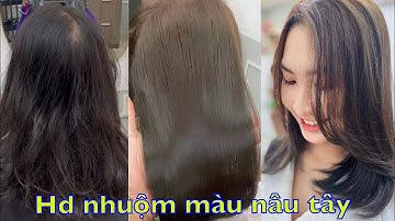 Hướng hẫn nhuộm nâu lạnh, trên nền nguyên thủy