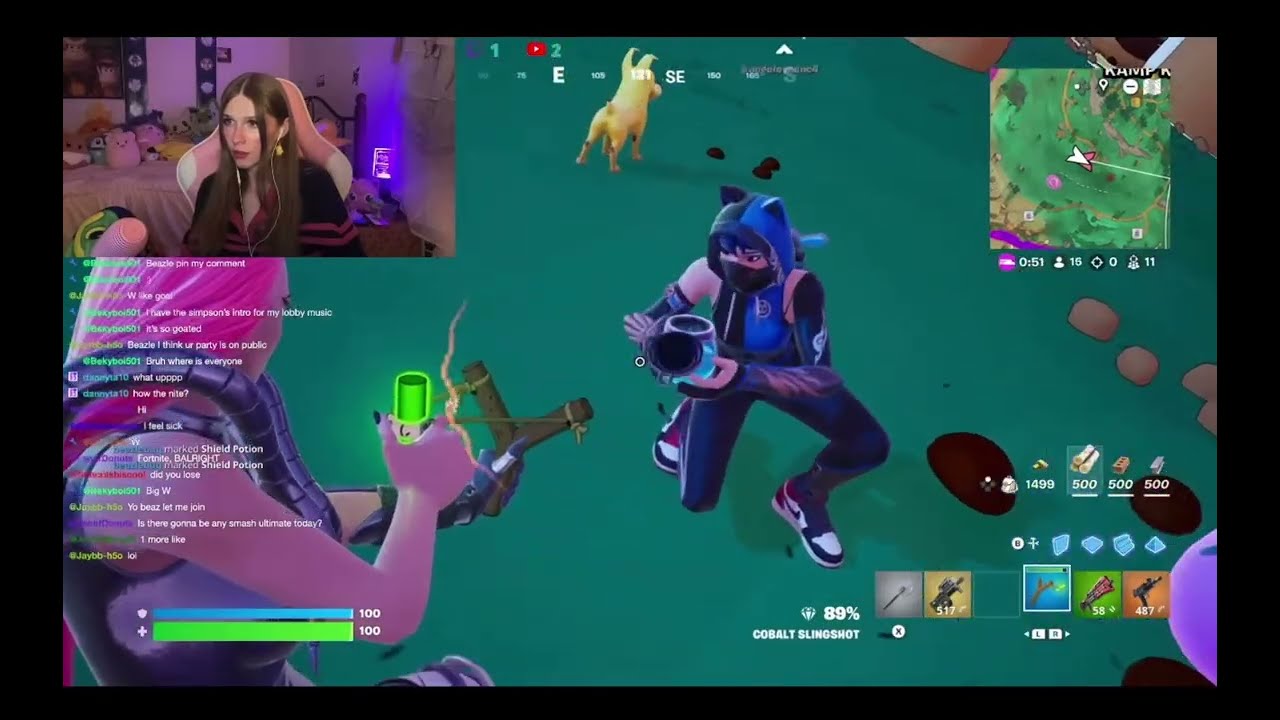 Beazle and Bekyboi playing Fortnite