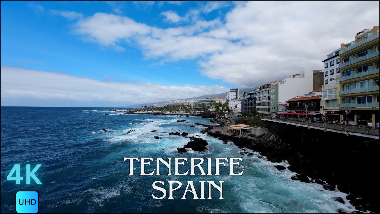 Relaxing Coastal Walk in Tenerife | Real Ocean Sounds in 4K