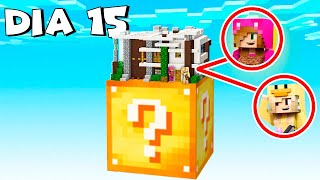 CONSTRUIMOS la CASA LYNELA en un MUNDO de 1 LUCKY BLOCK 😱 MINECRAFT 100 DÍAS (PARTE 2)