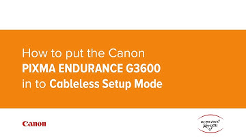 How to put the Canon PIXMA G3600 MegaTank in to Cableless Setup Mode